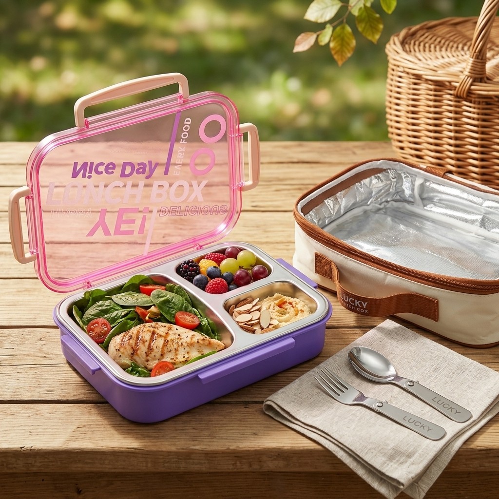 Meal Prep Kinder - Microwavable 304 Stainless Steel Bento Box