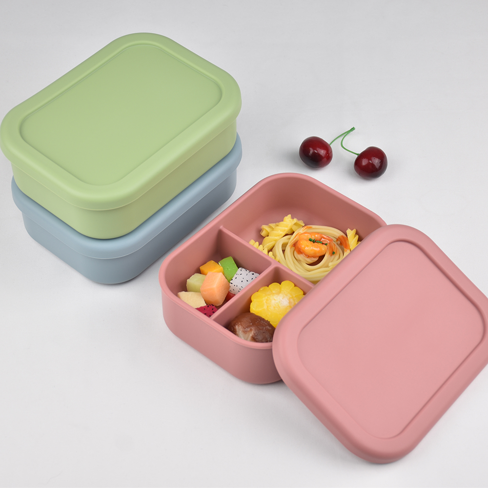 3-Compartment Food Grade Silic - Meal Prep Kinder ulasan dan harga
