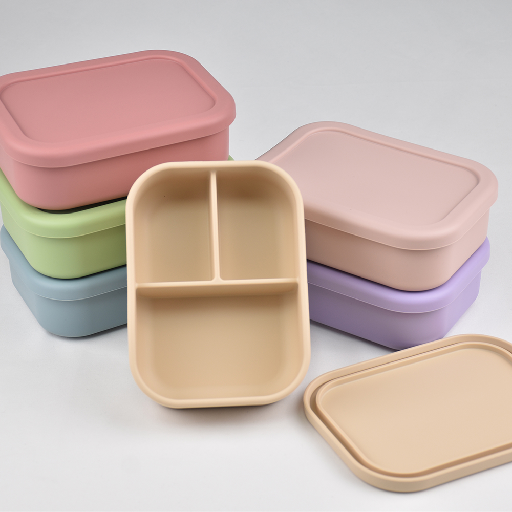 3-Compartment Food Grade Silic - Meal Prep Kinder ulasan dan harga