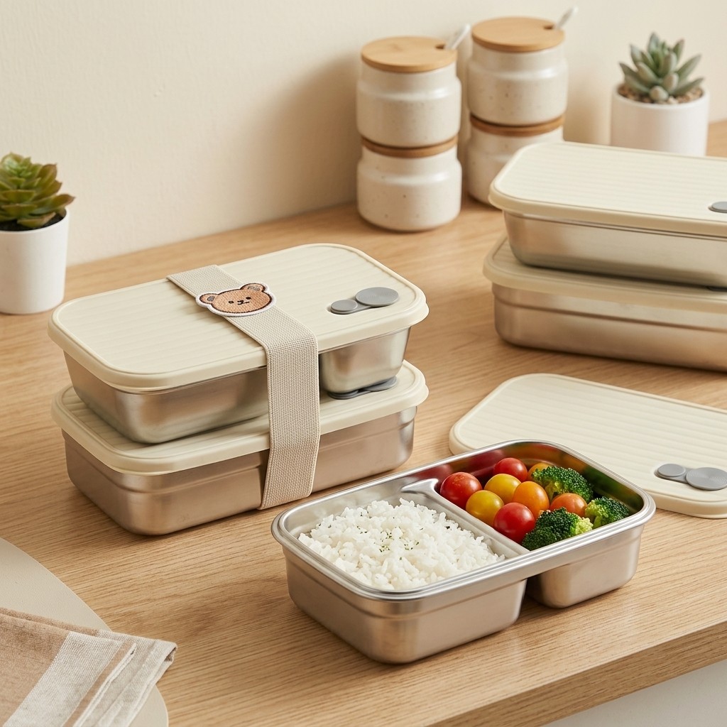 Stainless Steel Bento Box Meta - Meal Prep Kinder ulasan dan harga