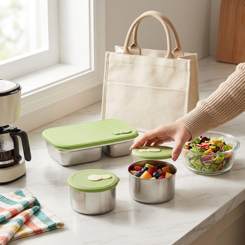 Microwave Safe 304 Stainless S - Meal Prep Kinder ulasan dan harga