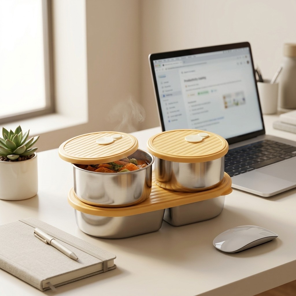 Microwavable 304 Stainless Ste - Meal Prep Kinder ulasan dan harga