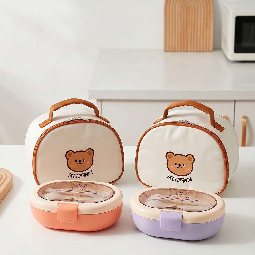 Portable Plastic Bento Lunch B - Meal Prep Kinder ulasan dan harga
