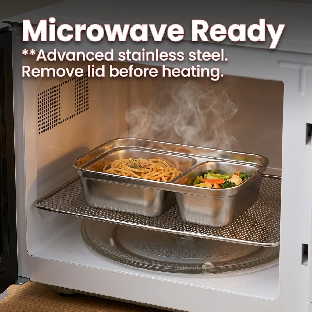 Microwave Safe 304 Stainless S - Meal Prep Kinder ulasan dan harga