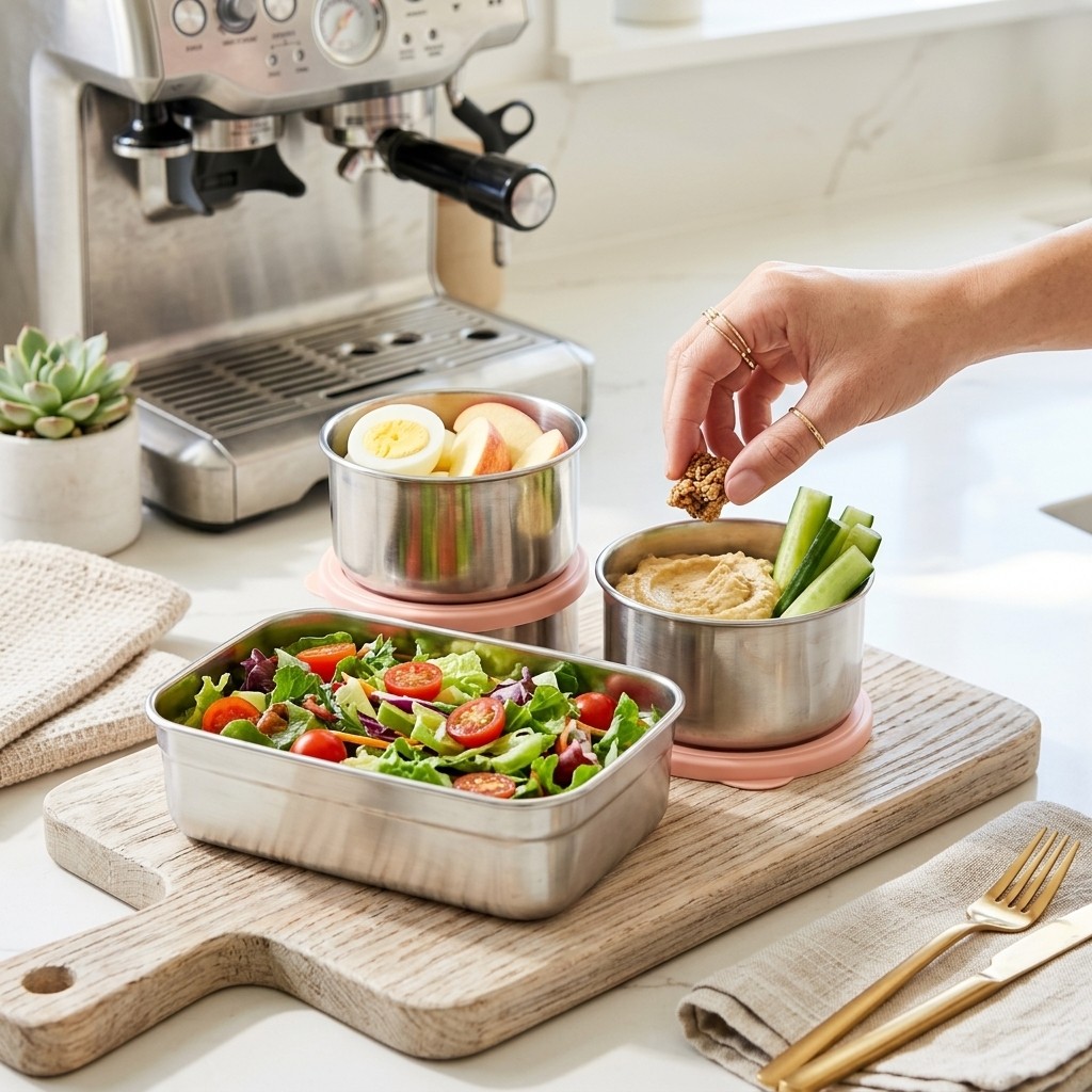 Microwave Safe 304 Stainless S - Meal Prep Kinder ulasan dan harga