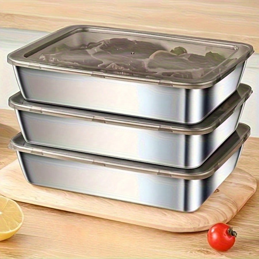 6pcs(3 Boxes+ 3 Lids) Stainles - Meal Prep Easy ulasan dan harga