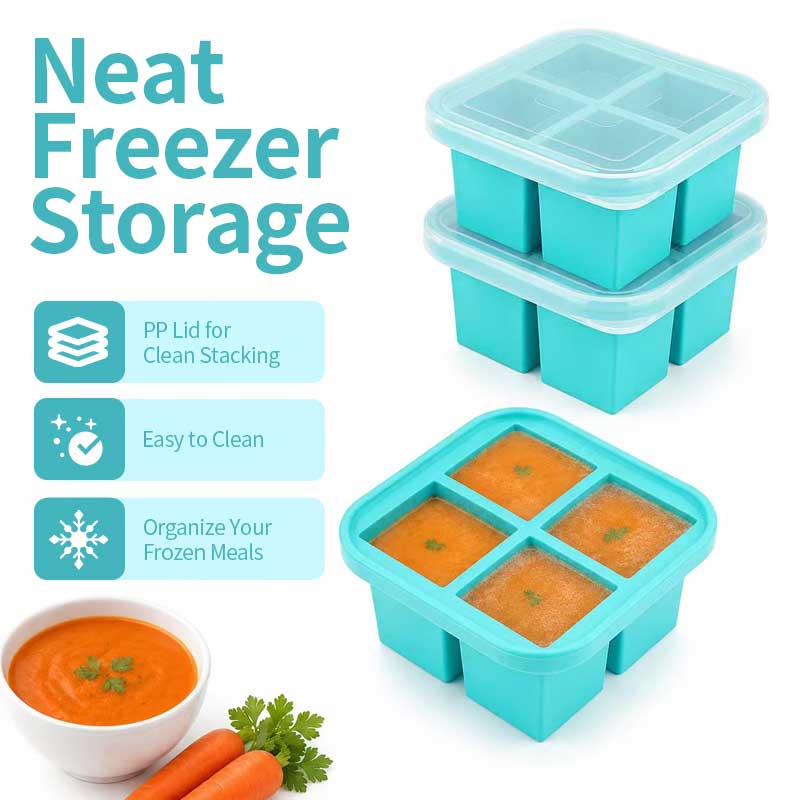 Silicone 4-Compartment Food St - Meal Prep Easy ulasan dan harga