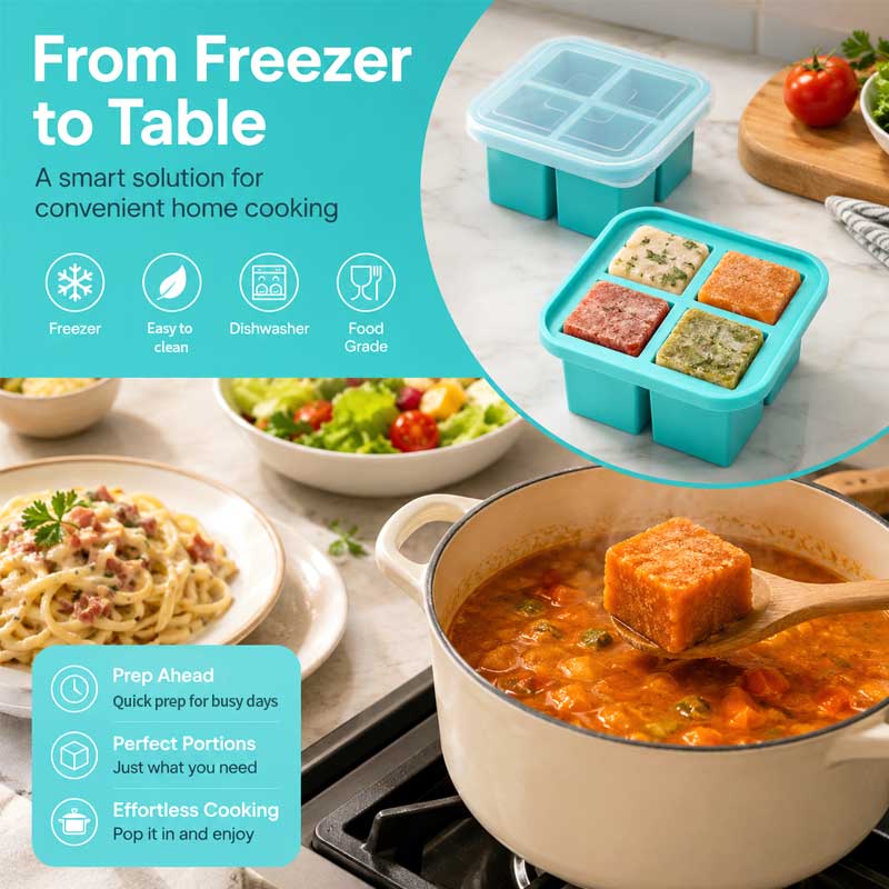 Silicone 4-Compartment Food St - Meal Prep Easy ulasan dan harga