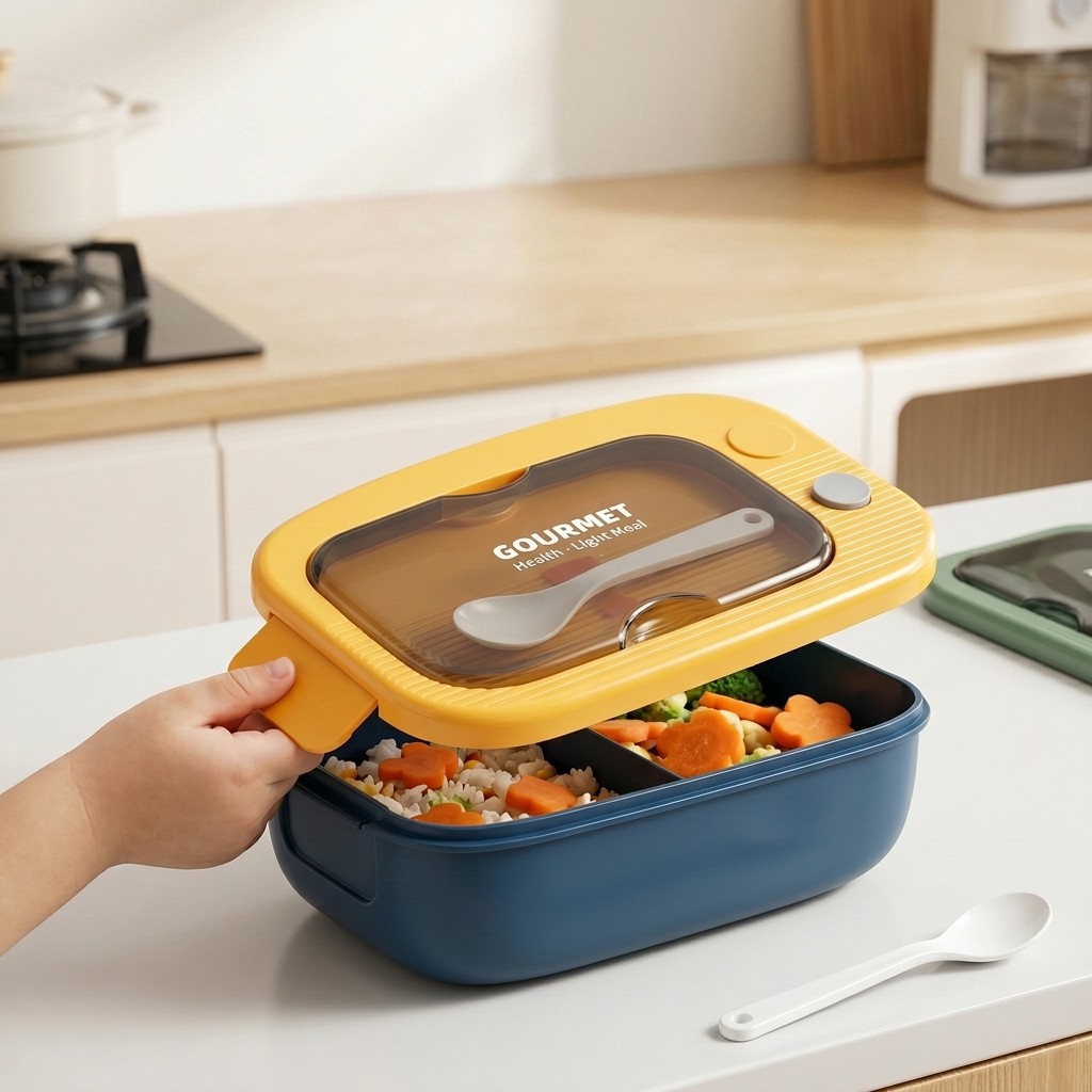 Microwavable Plastic Bento Box - Meal Prep Kinder ulasan dan harga