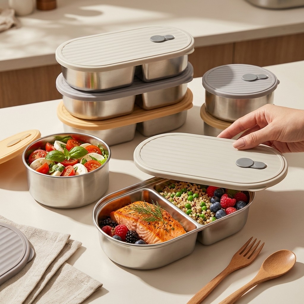 Microwave Safe 304 Stainless S - Meal Prep Kinder ulasan dan harga