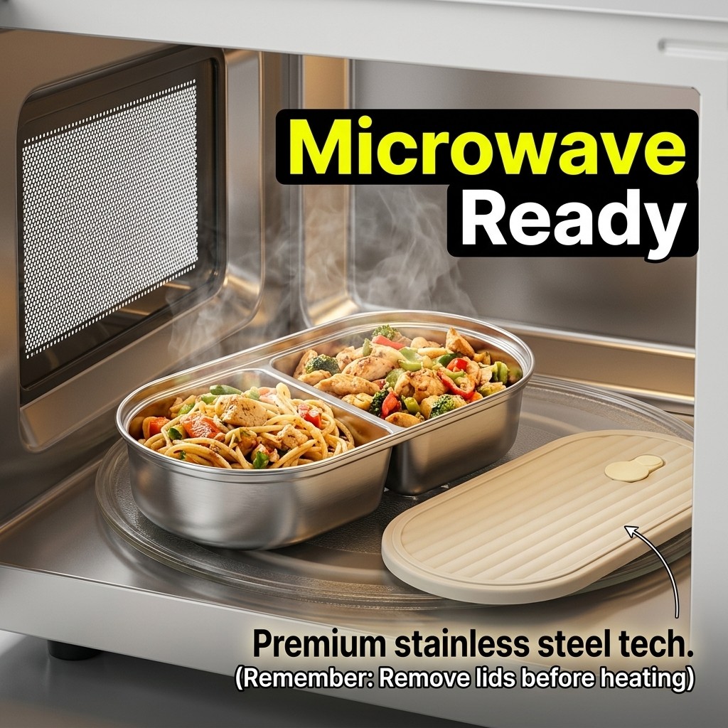 Microwave Safe 304 Stainless S - Meal Prep Kinder ulasan dan harga