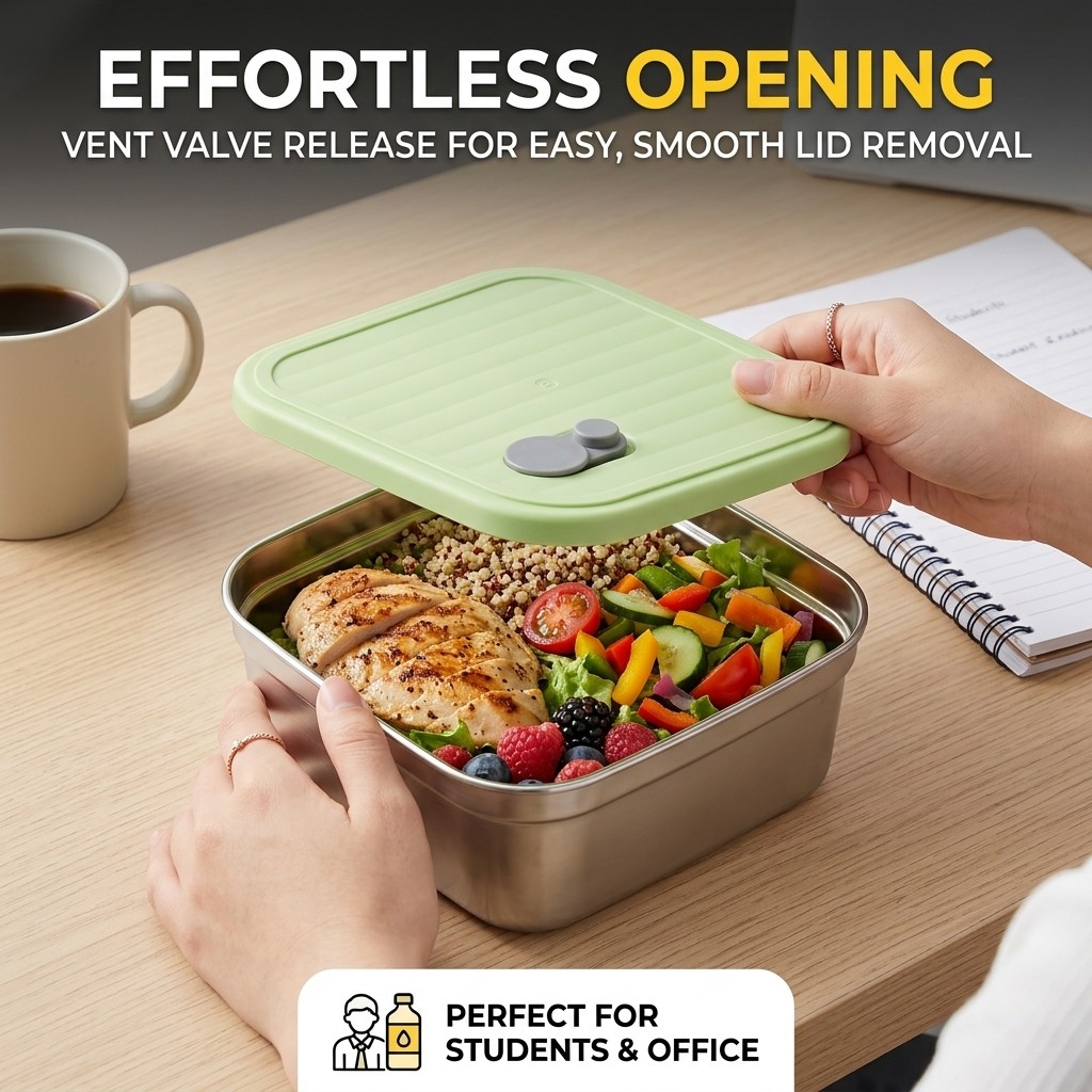Microwavable 304 Stainless Ste - Meal Prep Kinder ulasan dan harga