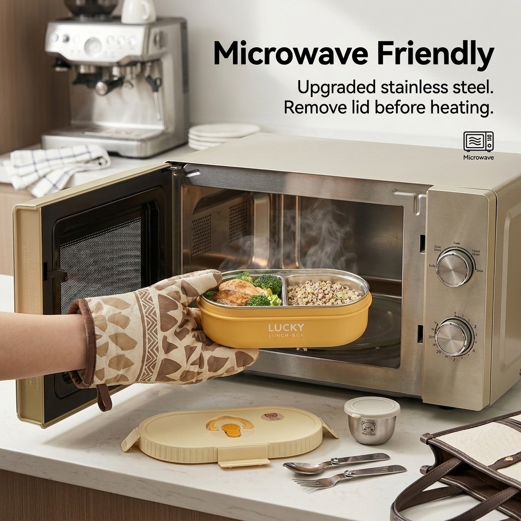 Microwave Safe 304 Stainless S - Meal Prep Kinder ulasan dan harga