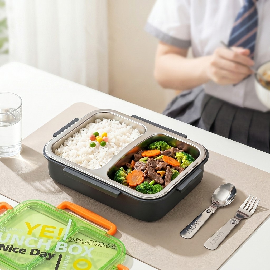 Microwavable 304 Stainless Ste - Meal Prep Kinder ulasan dan harga