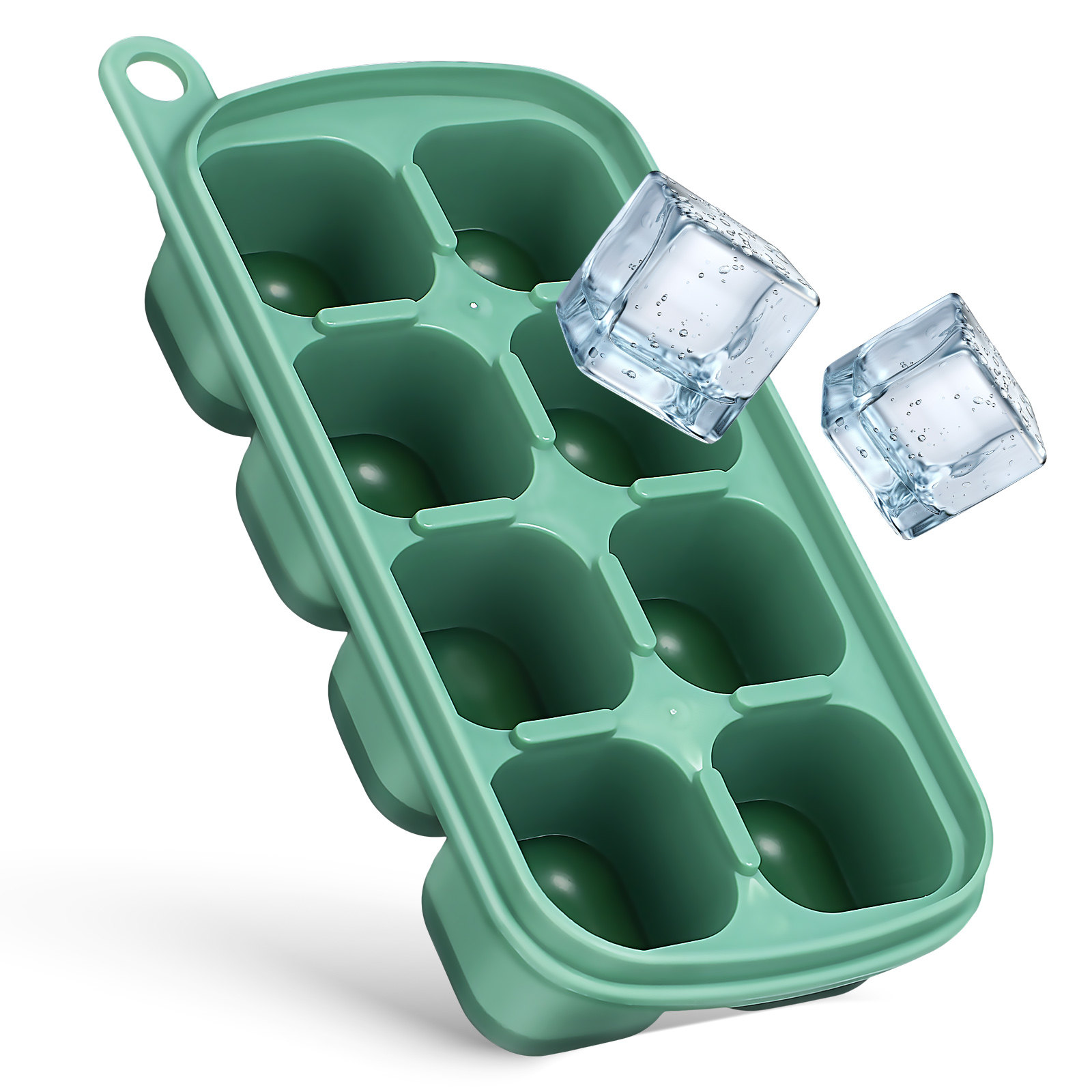 Silicone Ice Cube Tray with Li - Meal Prep Easy ulasan dan harga