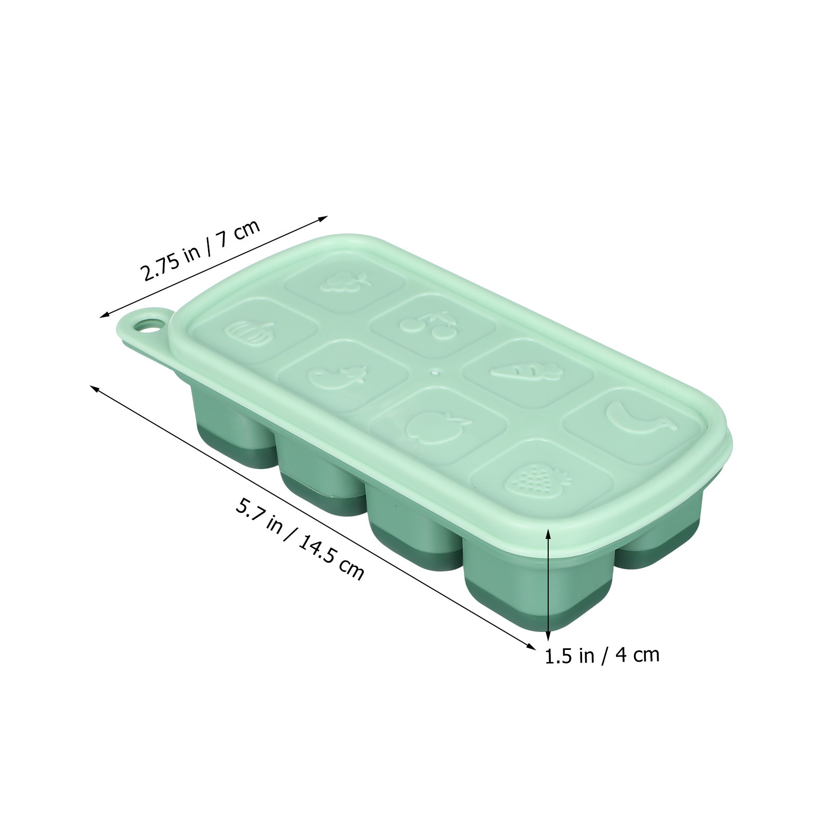 Silicone Ice Cube Tray with Li - Meal Prep Easy ulasan dan harga