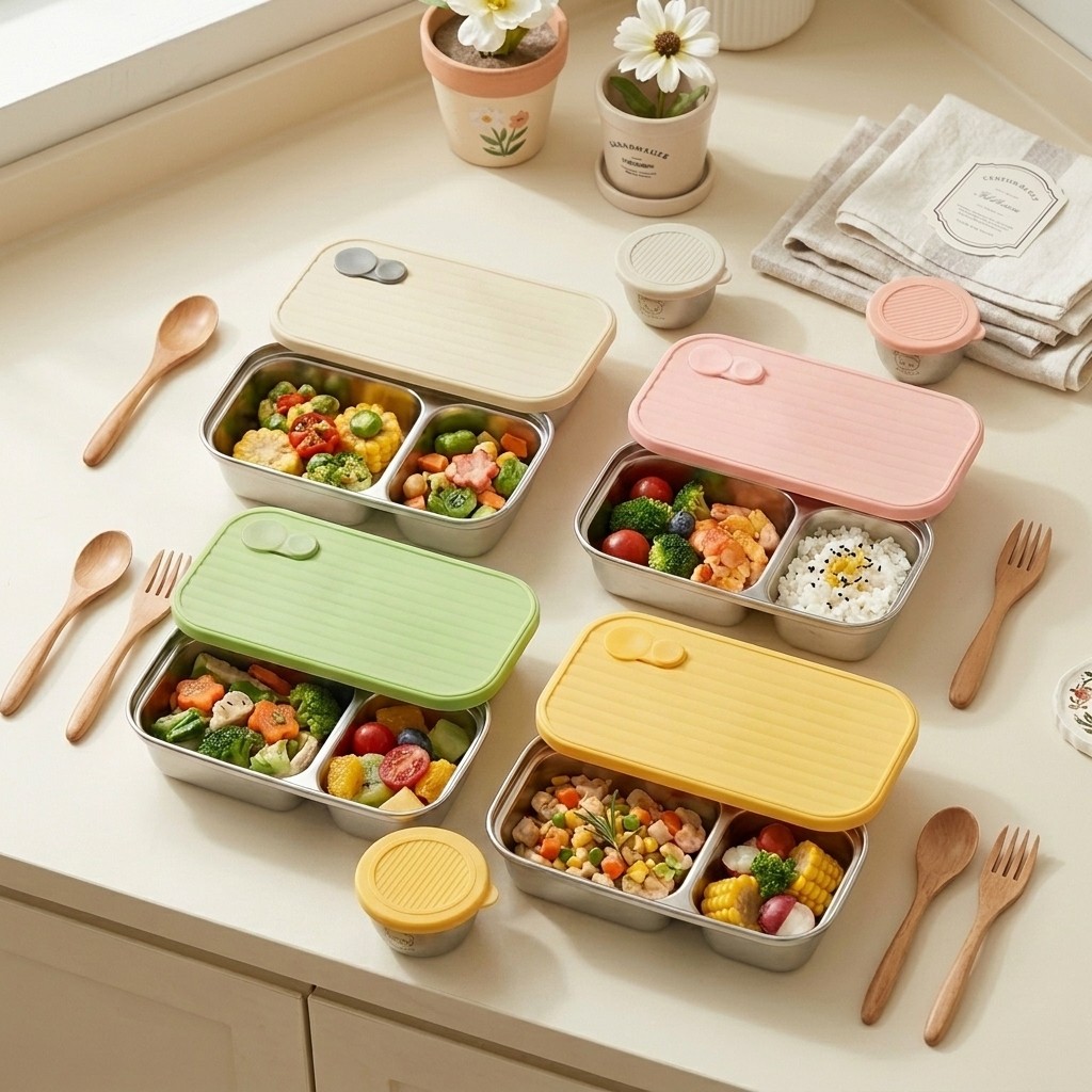 304 Stainless Steel Bento Box  - Meal Prep Kinder ulasan dan harga